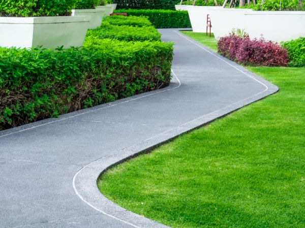 Walkway Curb Installation in Rowlett