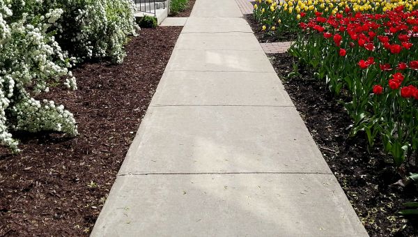 Cement Sidewalk Installation in Rowlett