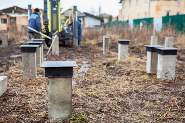 Concrete Piling Installation in Rowlett